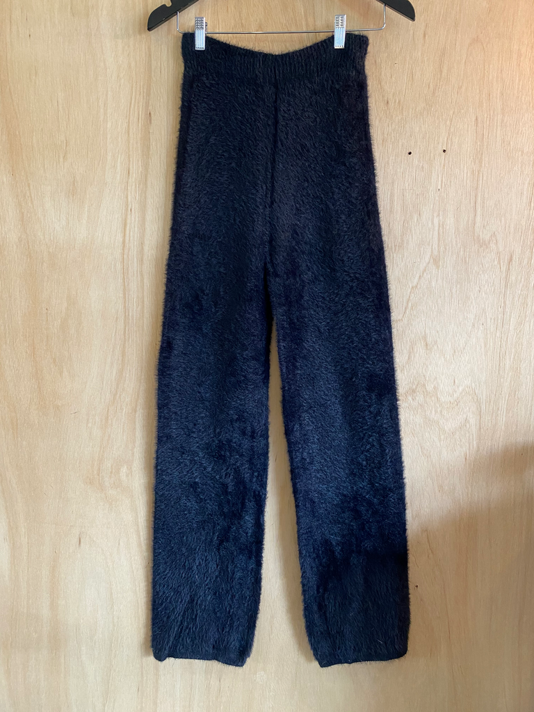 Groovy Black Fluffy Pants