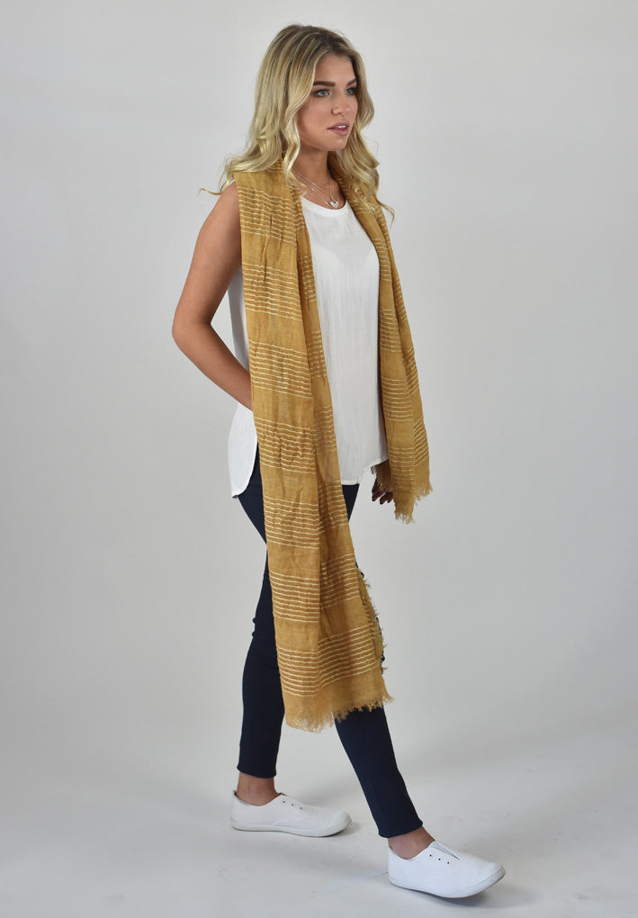 RIPPLE SCARF -mustard