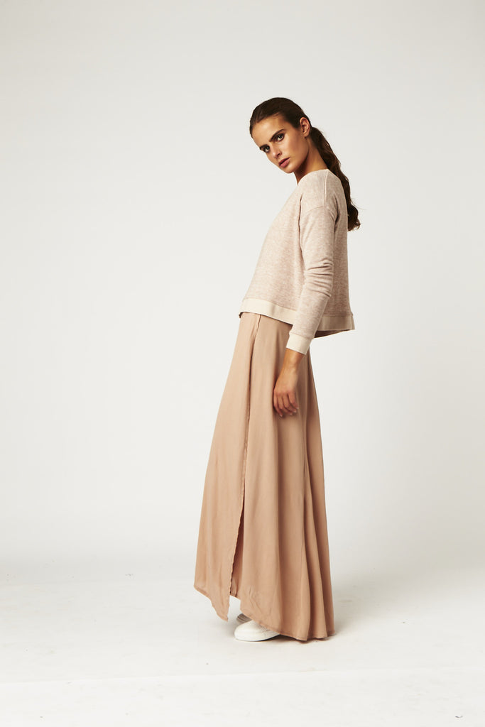 Carousel Essentials Wrap Dress In Pale Pink