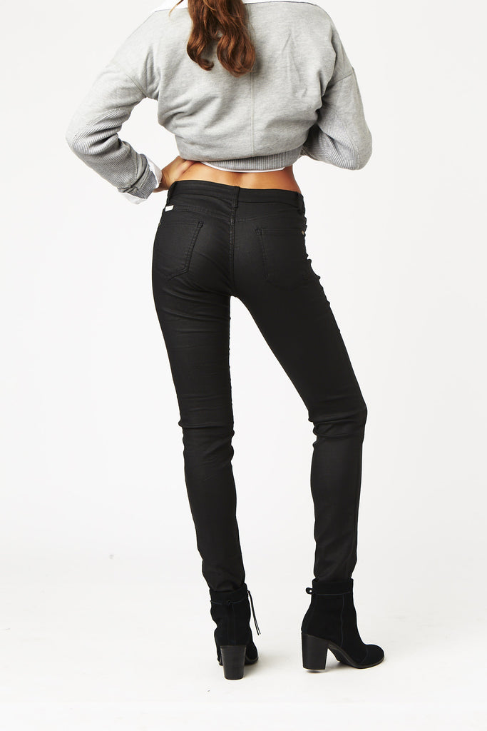 Carousel Essentials Wax Jeans in Black