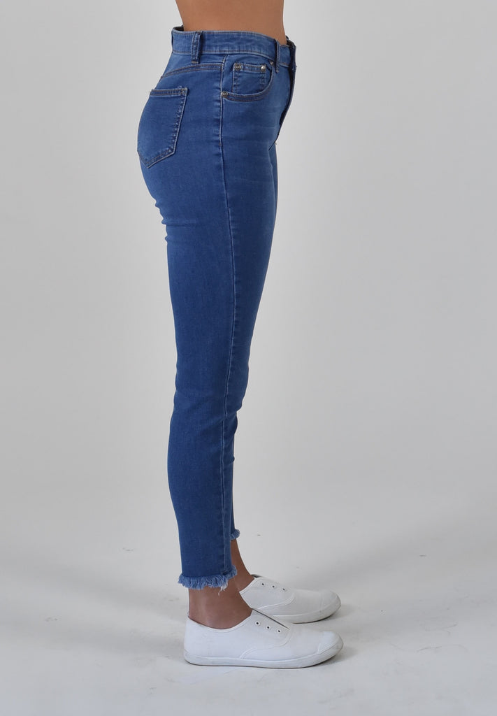 Carousel Essentials Vintage Raw Cuff In Denim