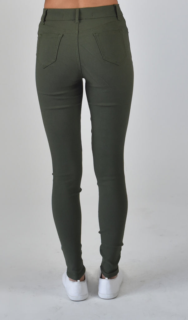 Carousel Essentials Super Stretch Jean in Khaki