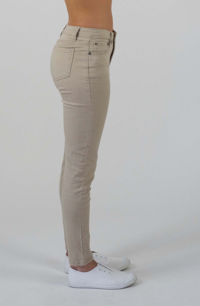 Carousel Essentials Brushed Beige Straight Leg Jean