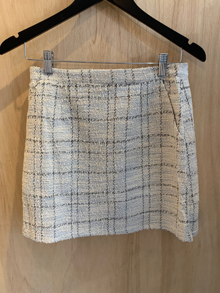 Tweed Checkered Skirt