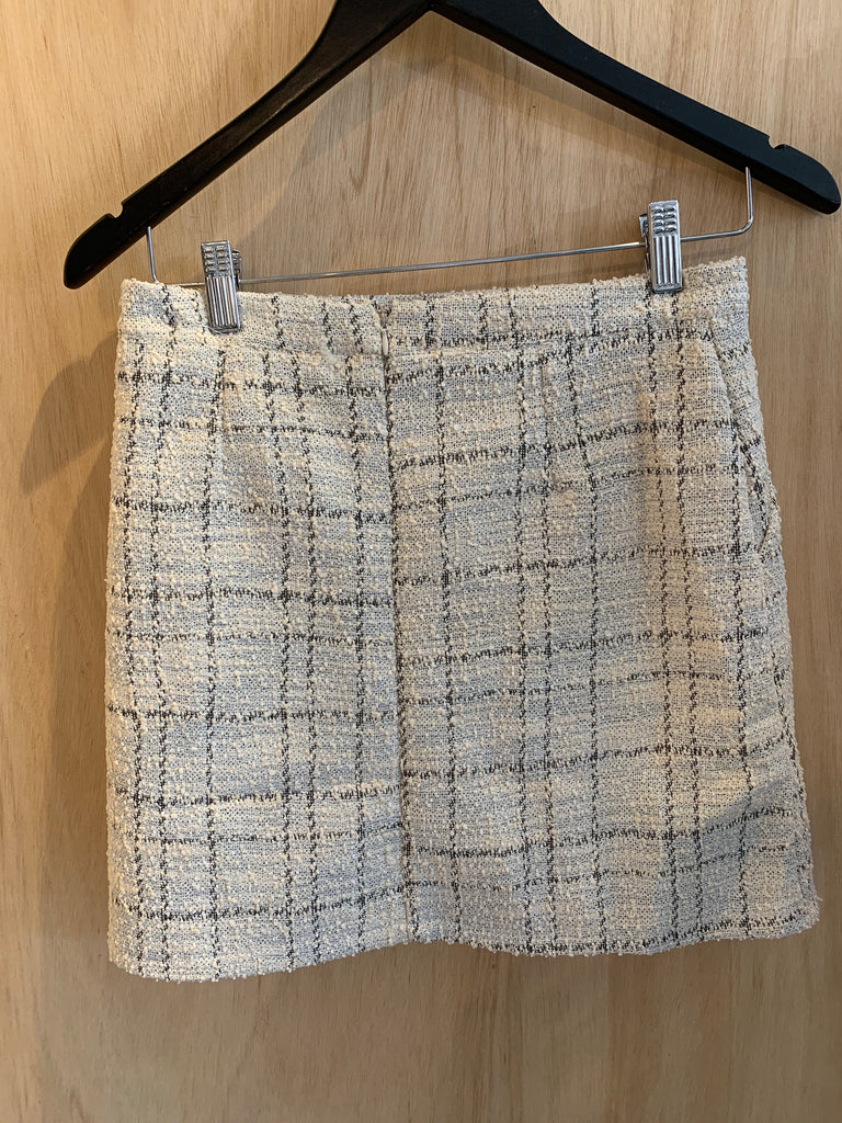 Tweed Checkered Skirt