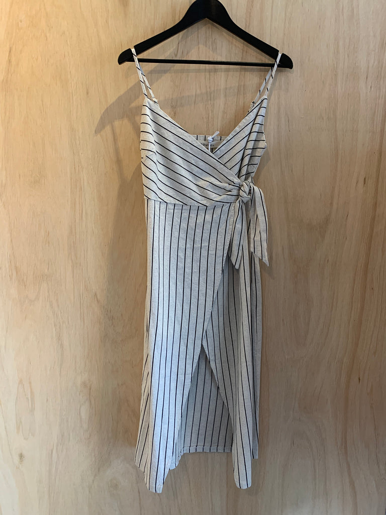 Striped Crossover Dress