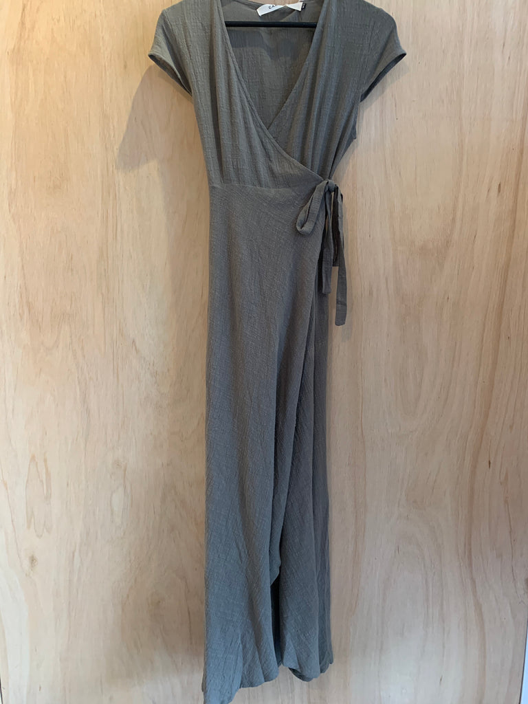 Khaki Wrap Dress
