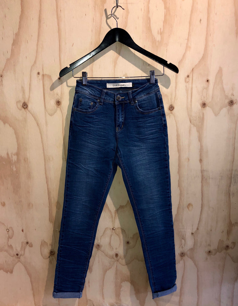 Carousel Vintage Roll Up Jean Blue