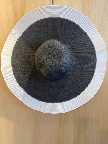 Black Felt Panama Hat with Wide Brim