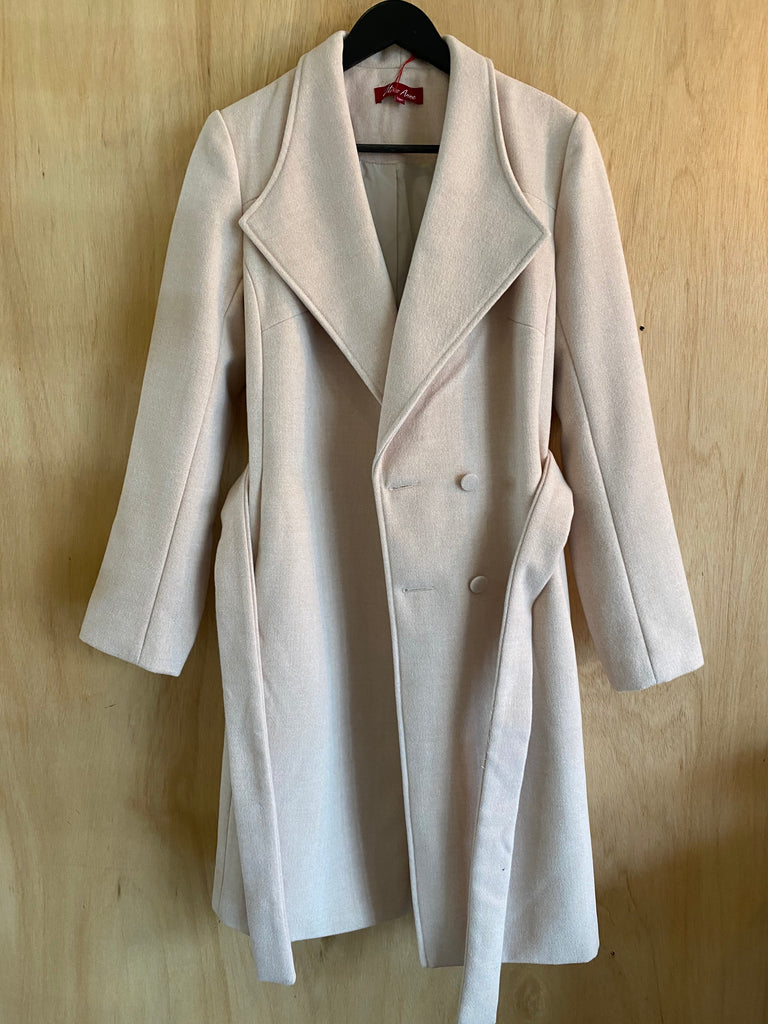 Creme Coat with belt