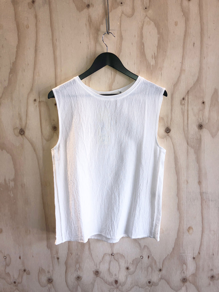 Carousel Essentials Slouch Tank in White