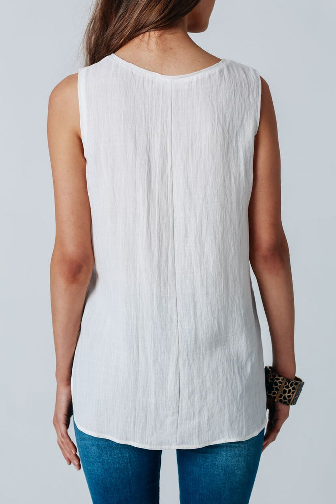 Carousel Essentials Palazzo Top in White