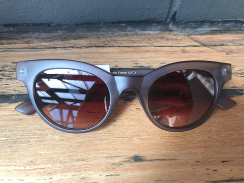 Round Retro Frame Leopard Print Sunglasses