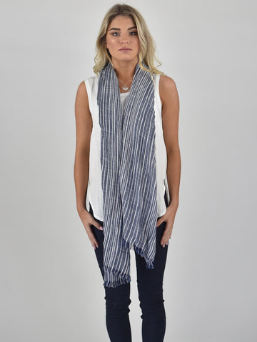 Cashmere Scarf - Navy