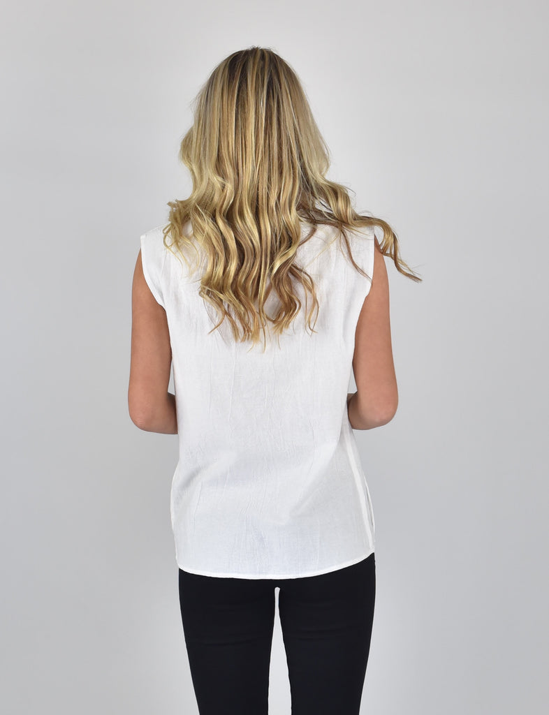 Carousel Essentials Slouch Tank in White