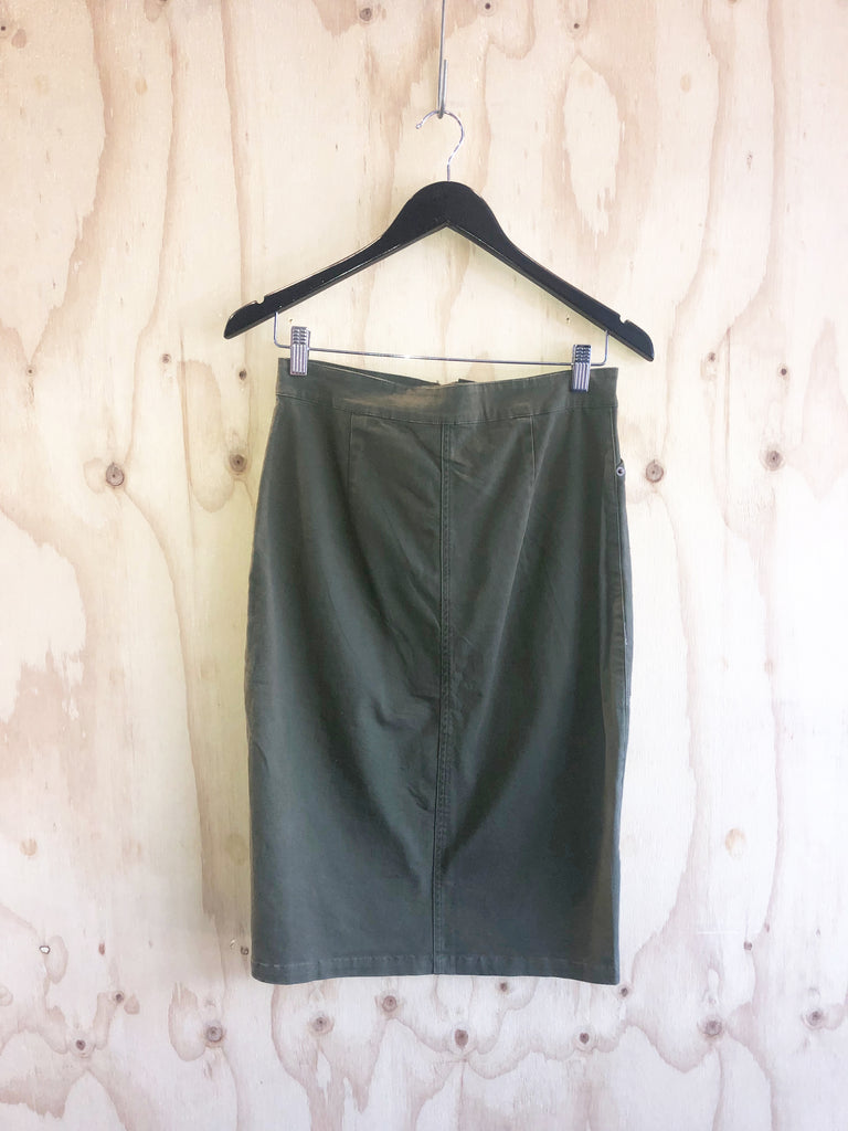 Carousel Essentials Military Skirt in Kahki