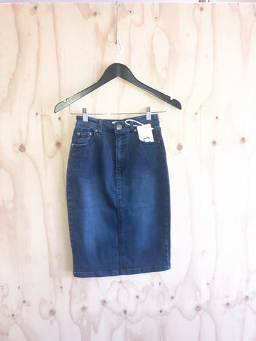 Carousel Essentials Acid Wash Denim Mini Skirt