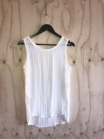 Carousel Essentials Slouch Tank in White