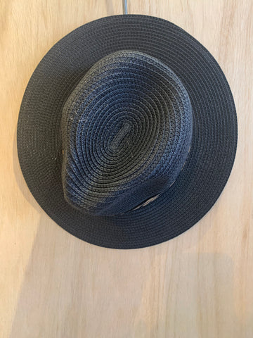 Straw Hat - Blue and White band