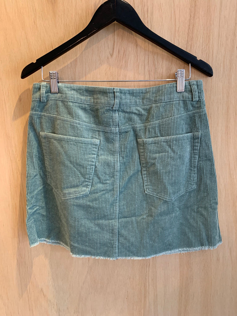 Mint Green Corduroy Skirt