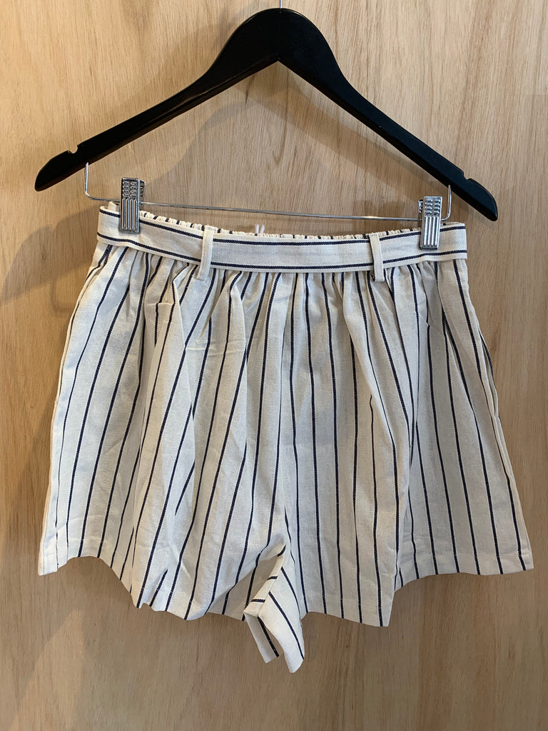 Striped Candy Shorts - Creme