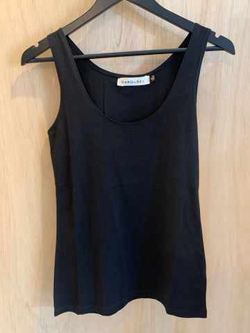 Primari Black Loose Silk Tank