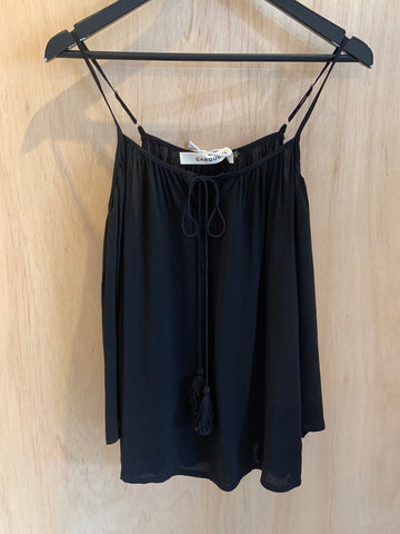 Primari Black Loose Silk Tank