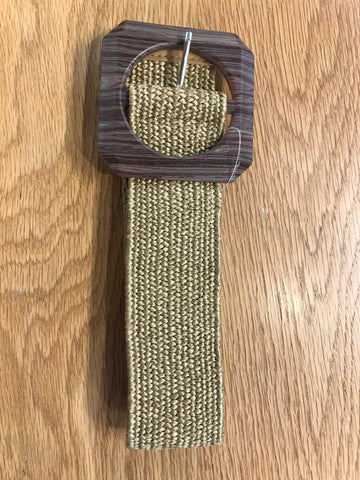 Beige Belt With Bamboo Buckle