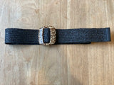 Belt Black With Leopard Print Buckle