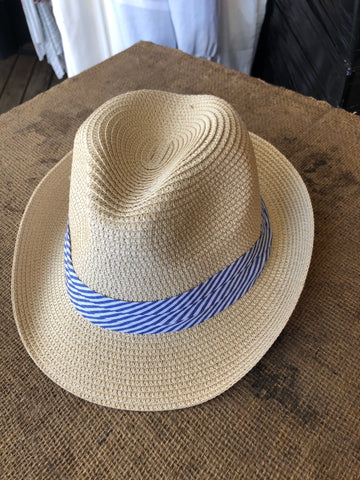 Straw Hat - Delicate Gold band