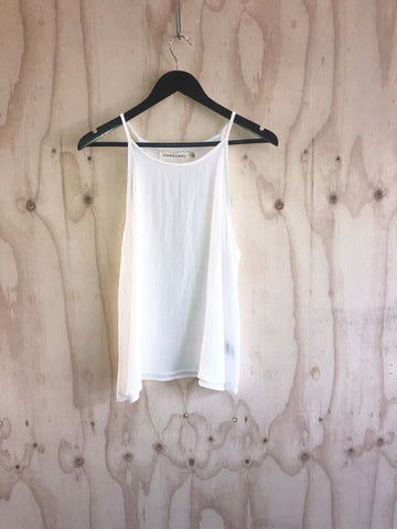 Carousel Essentials Slouch Tank in White
