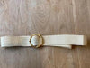 Beige Belt With Bamboo Buckle