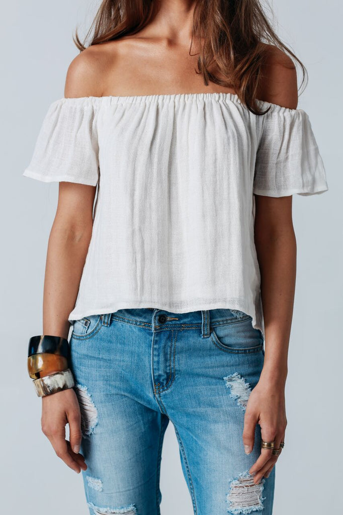 Gypsy top in white